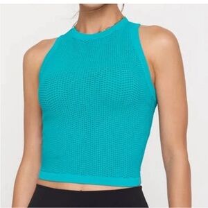 Spiritual Gangster Blue Ribbed Crop Tank Top NEW without tags - worn once